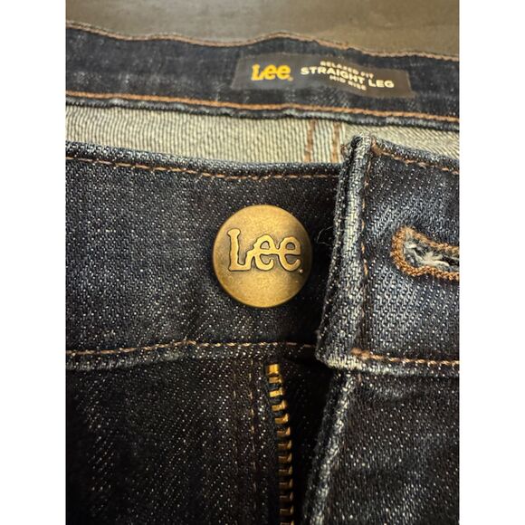 Lee Relaxed Fit Straight Leg Mid Rise Jeans - Sz 10M - Picture 5 of 13